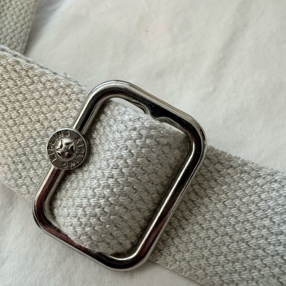 Kipling Light Gray/ Off-white Crossbody Bag with Charm - Picture 12 of 14